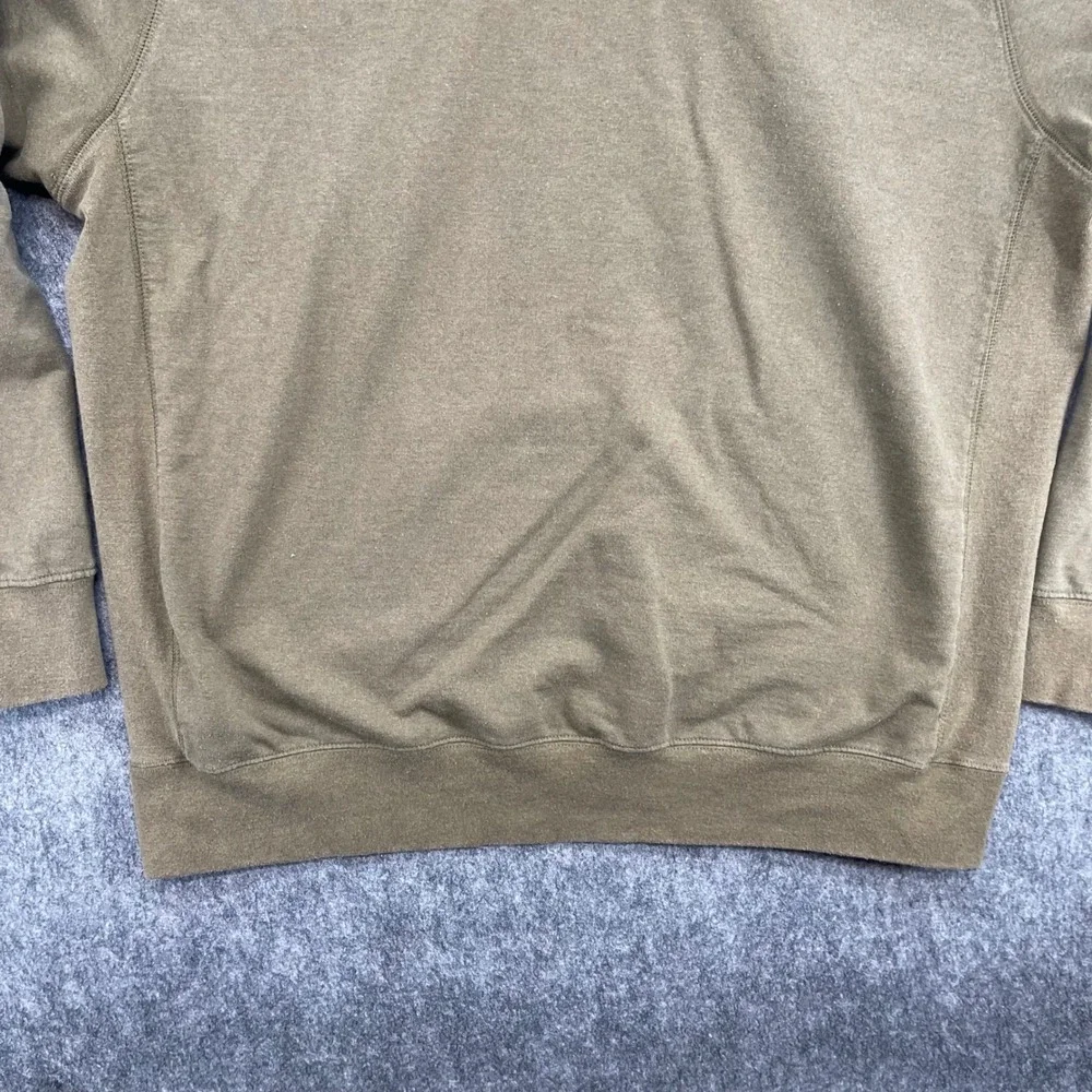 The North Face Hoodie Mens XL Pullover Olive Green Patch Logo Sweatshirt